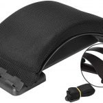 Magic Back Support - 2020 Upgrade Multifunction Back Stretching Device Massager and Memory Foam Lumbar Support Pillow for Office Chair , Lower Back Pain Relief