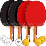 Nibiru Sport Ping Pong Paddles Set of 4 - Table Tennis Paddles, 8 Balls, Storage Case - Table Tennis Rackets & Game Accessories